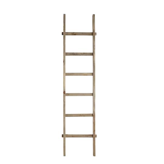 Hello Honey® 6ft. Decorative 6-Rung Rustic Wood Ladder